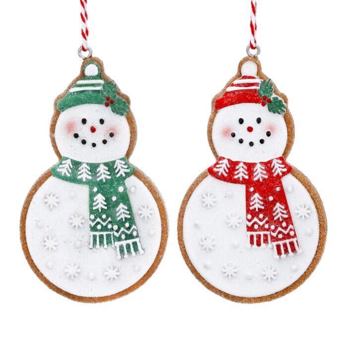 Gisela Graham Gingerbread Snowman x2